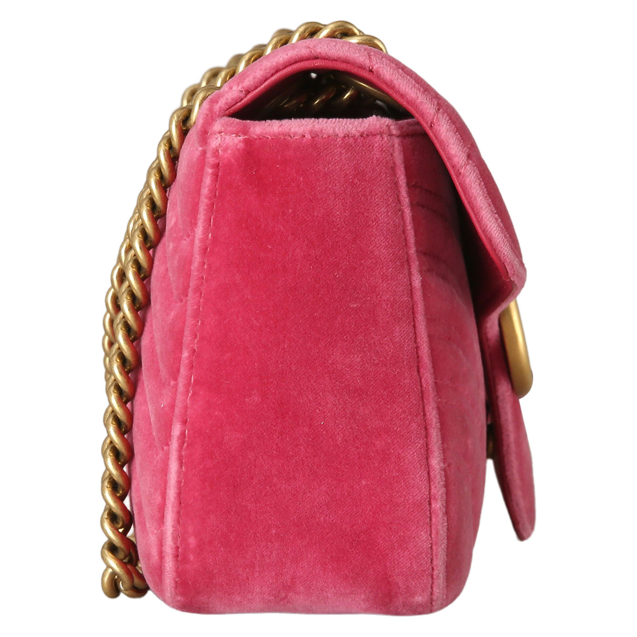 GUCCI(USED)구찌 443497 GG마몽 스웨이드 체인 숄더백