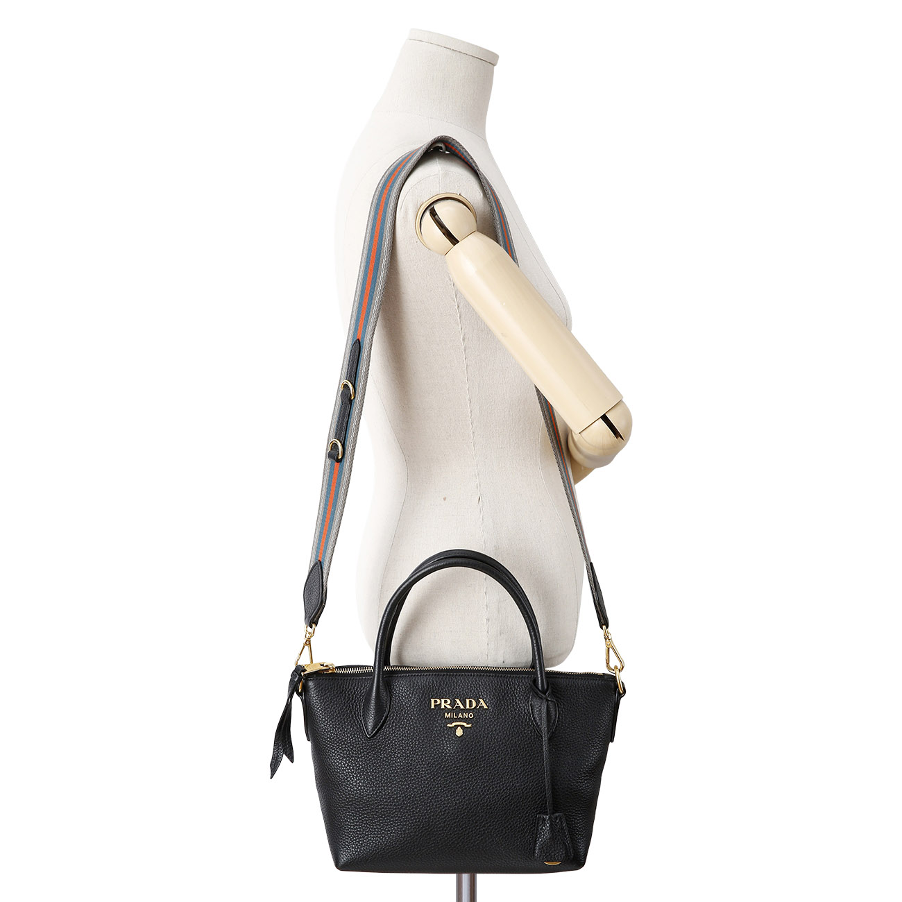 PRADA(USED)K프라다 1BA111 비텔로 다이노 탑 핸들백