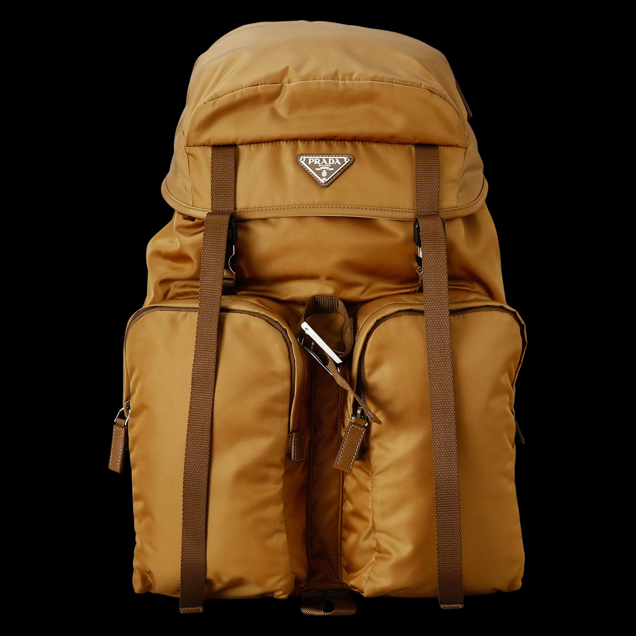 PRADA(USED)프라다 2VZ019 리나일론 및 사피아노 가죽 백팩