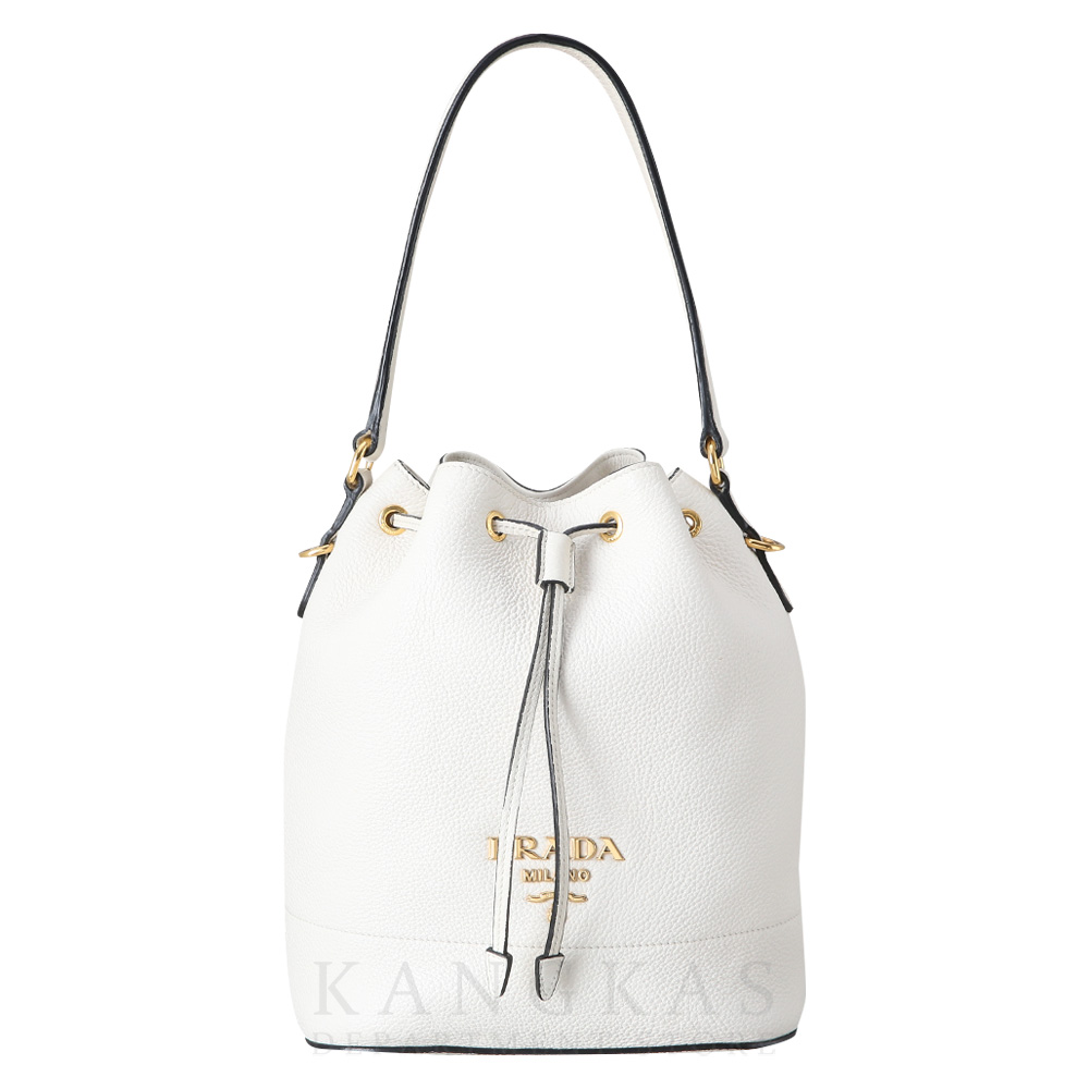PRADA(USED)프라다 1BE018 비텔로 다이노 버킷백