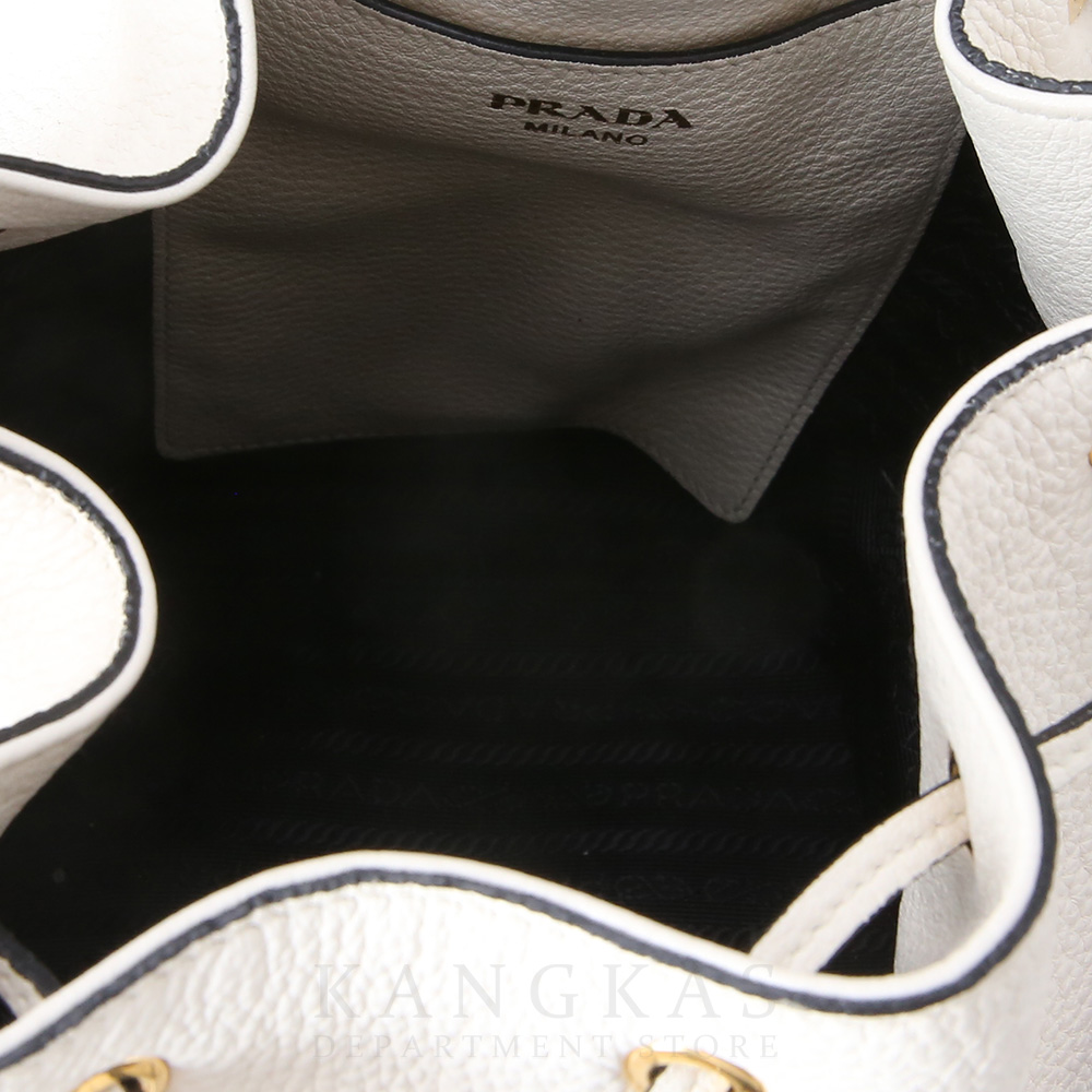PRADA(USED)프라다 1BE018 비텔로 다이노 버킷백