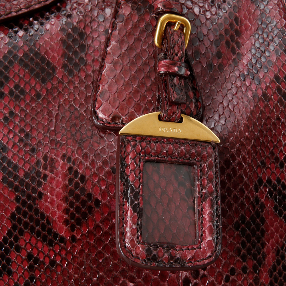 PRADA(USED)프라다 BN2185 파이톤 토트겸 숄더백