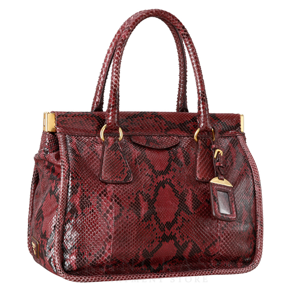 PRADA(USED)프라다 BN2185 파이톤 토트겸 숄더백