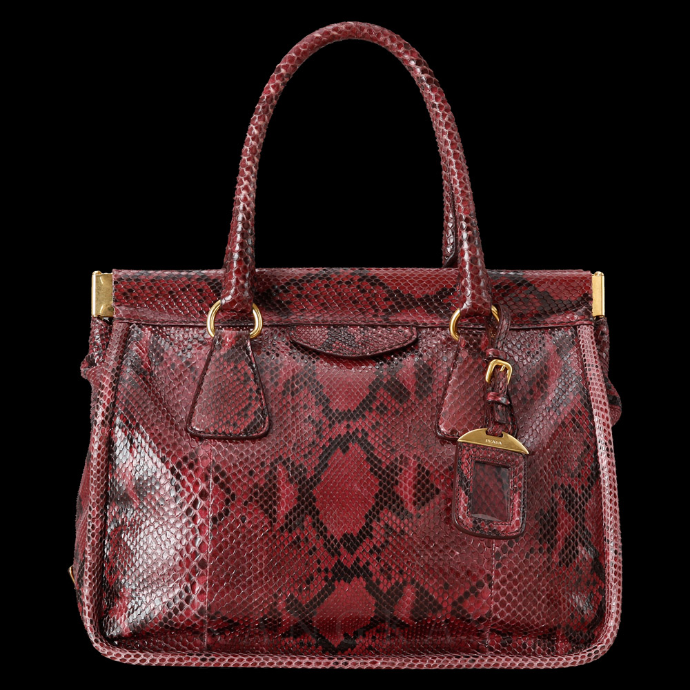 PRADA(USED)프라다 BN2185 파이톤 토트겸 숄더백