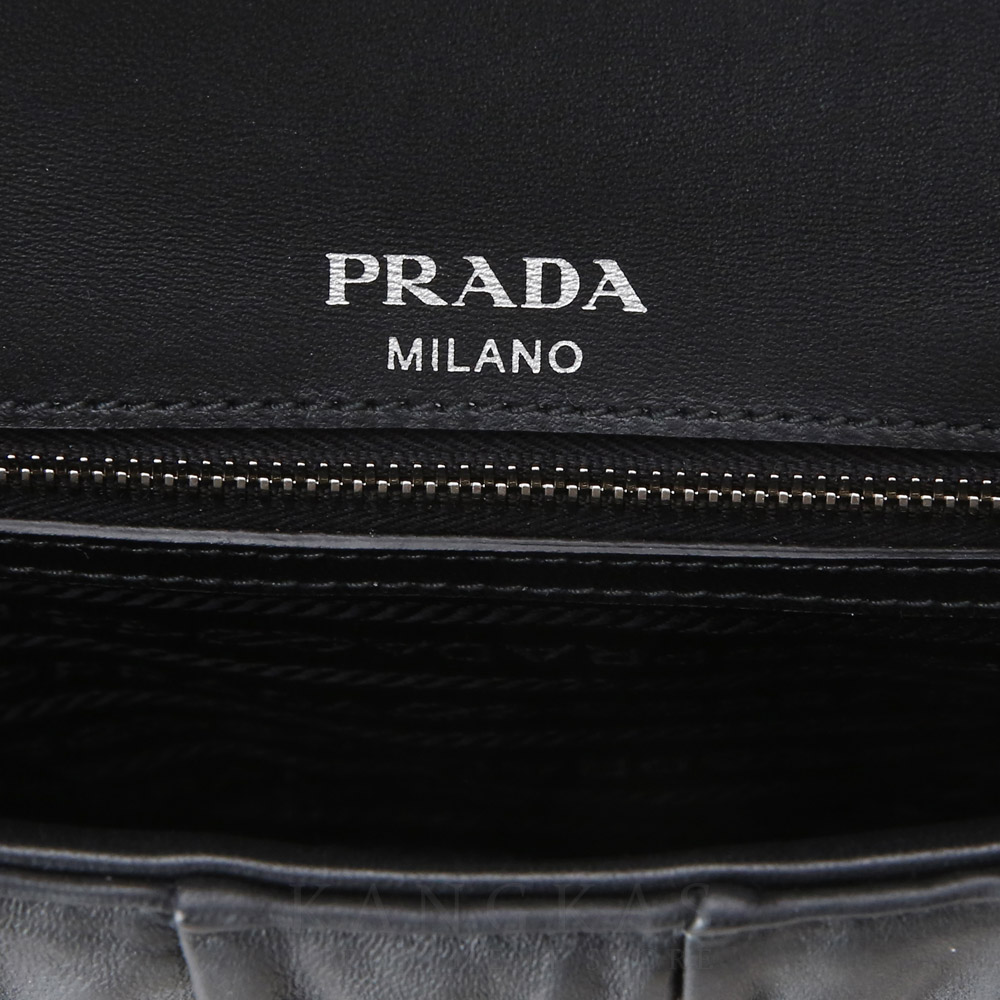 PRADA(USED)프라다 1BD140 나파 고프레 체인 숄더백