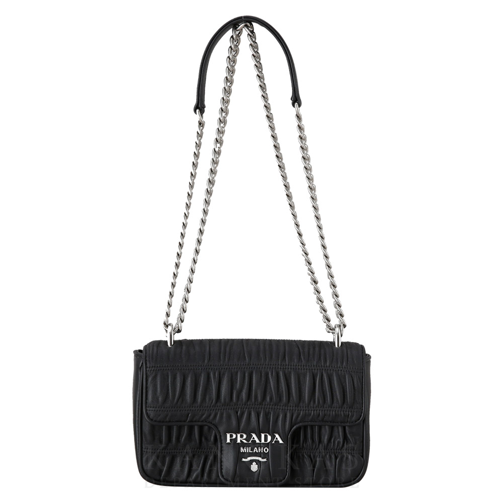 PRADA(USED)프라다 1BD140 나파 고프레 체인 숄더백