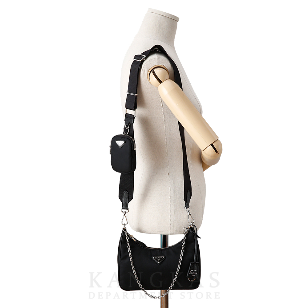 PRADA(USED)프라다 1BH204 테수토 체인 스트랩 호보백