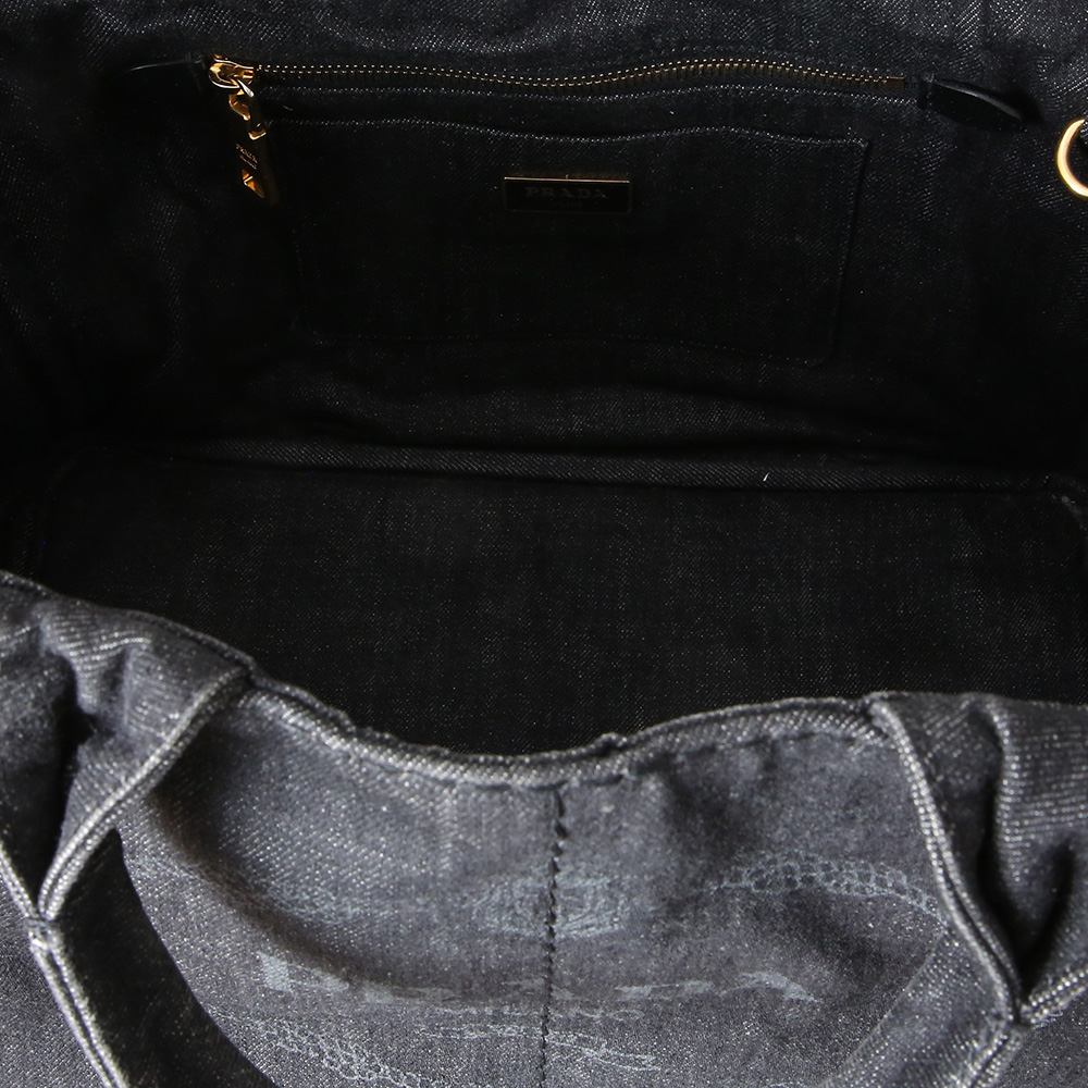PRADA(USED)프라다 B2642B 데님 카나파 숄더백