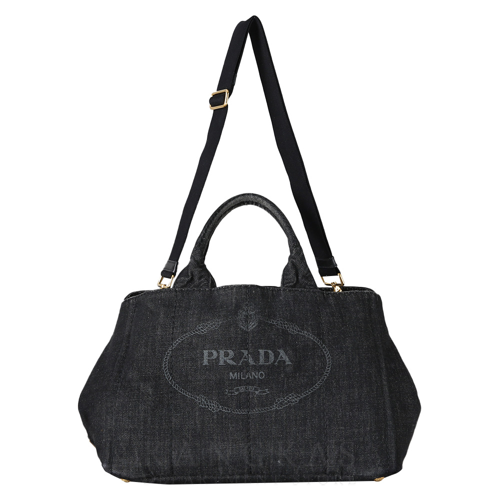 PRADA(USED)프라다 B2642B 데님 카나파 숄더백