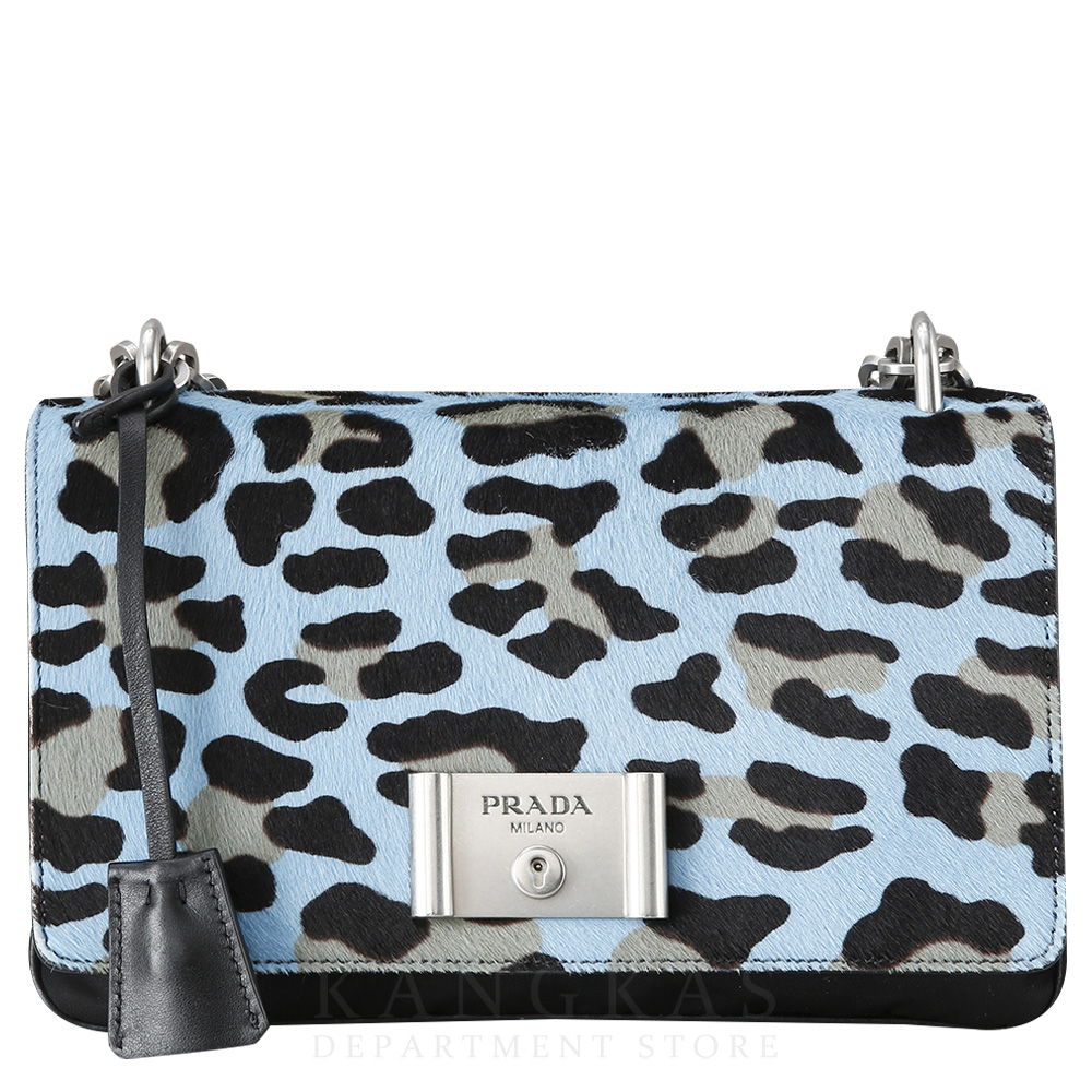 PRADA(USED)프라다 1BD009 레오파드 송치 테수토 체인 숄더백