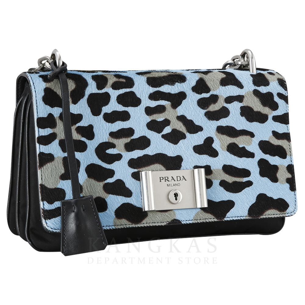 PRADA(USED)프라다 1BD009 레오파드 송치 테수토 체인 숄더백