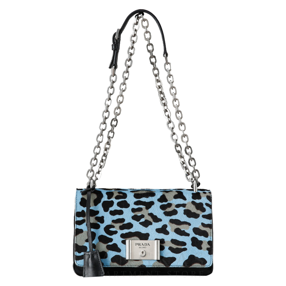 PRADA(USED)프라다 1BD009 레오파드 송치 테수토 체인 숄더백