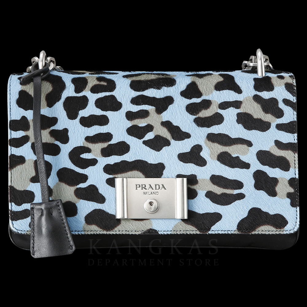 PRADA(USED)프라다 1BD009 레오파드 송치 테수토 체인 숄더백