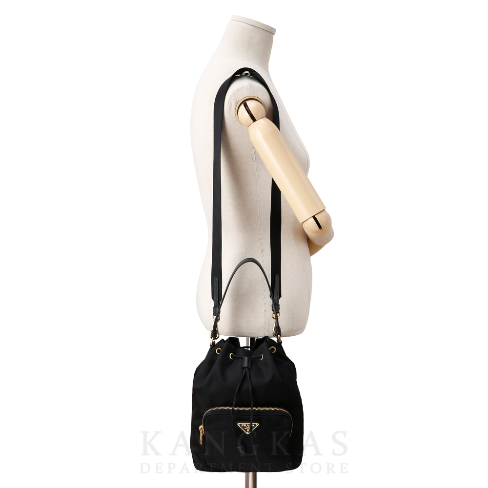 PRADA(USED)프라다 1BH097 패브릭 버킷백
