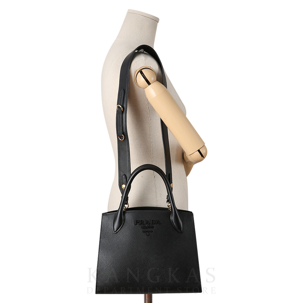 PRADA(USED)프라다 1BA156 모노크롬 사피아노 토트백