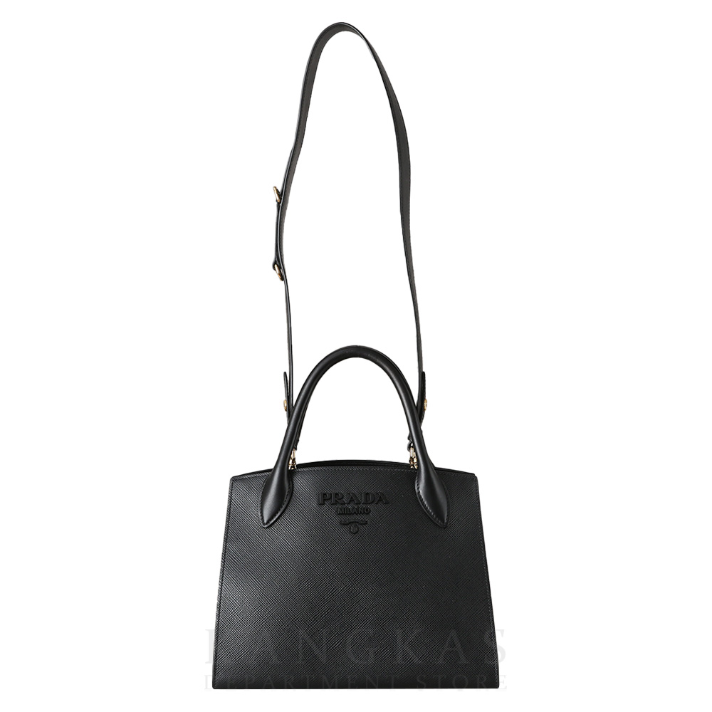 PRADA(USED)프라다 1BA156 모노크롬 사피아노 토트백