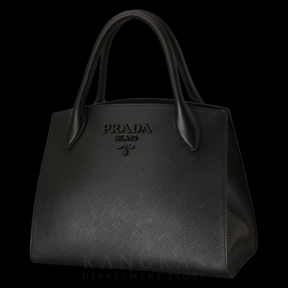 PRADA(USED)프라다 1BA156 모노크롬 사피아노 토트백