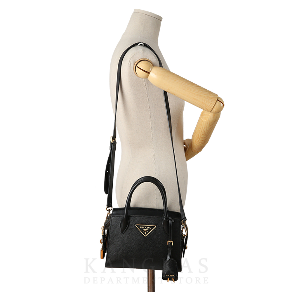 PRADA(USED)프라다 1BA269 사피아노 모노크롬 토트겸 숄더백