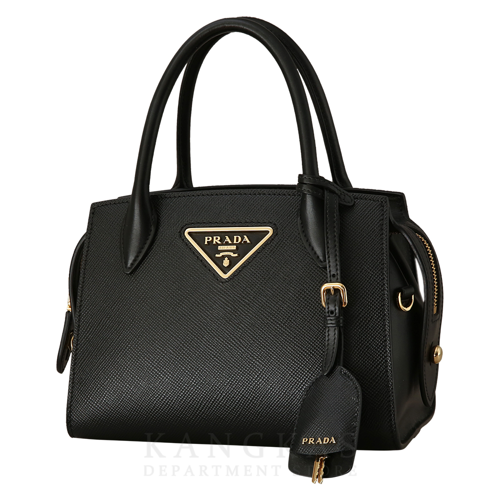 PRADA(USED)프라다 1BA269 사피아노 모노크롬 토트겸 숄더백