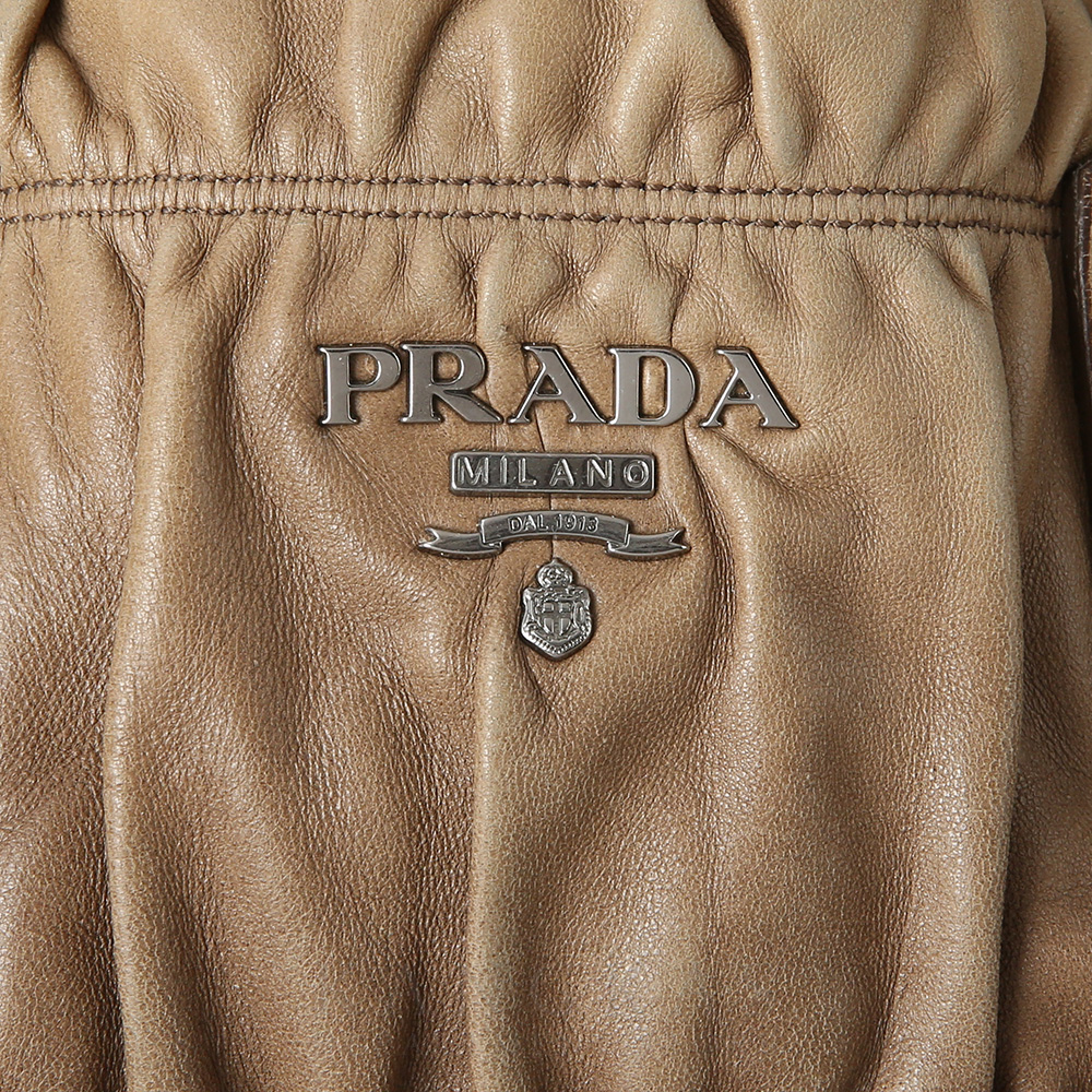 PRADA(USED)프라다 고프레 레더 숄더백