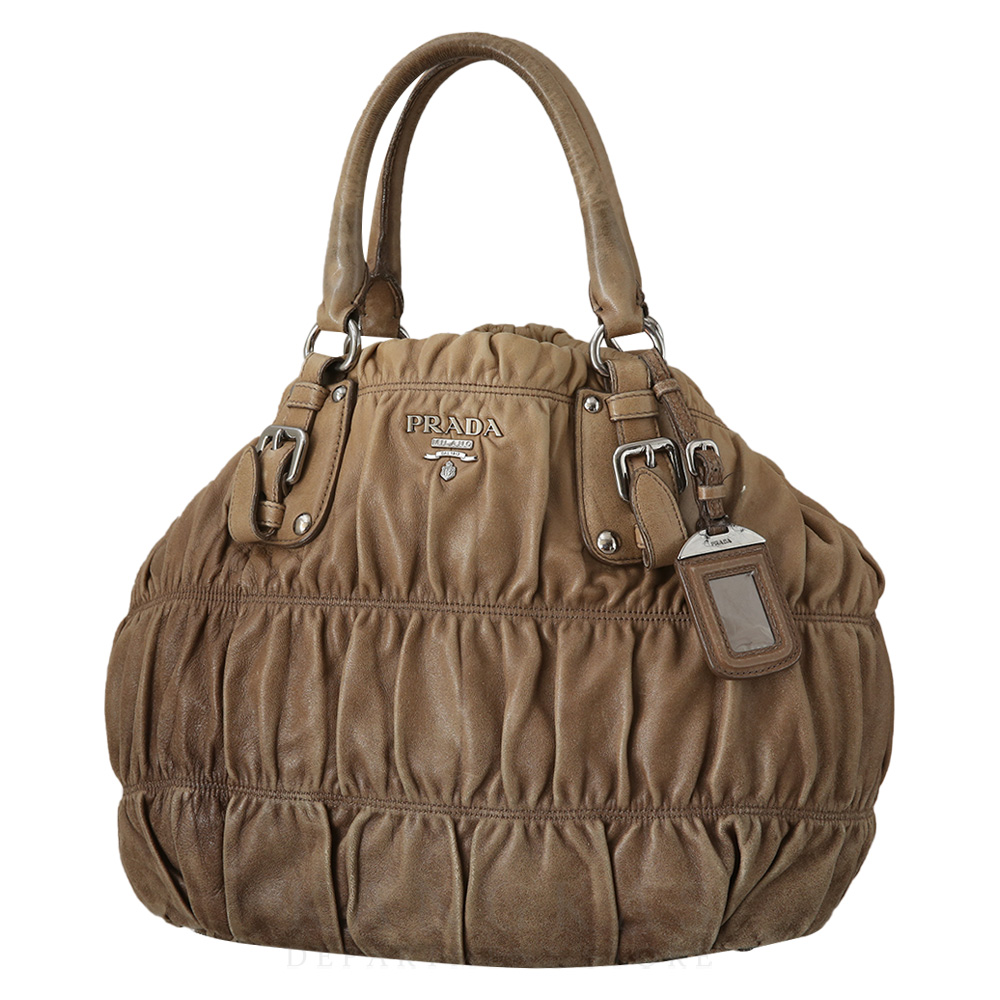PRADA(USED)프라다 고프레 레더 숄더백