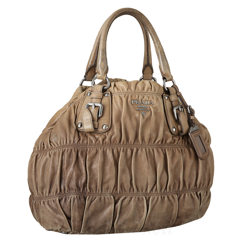 PRADA(USED)프라다 고프레 레더 숄더백