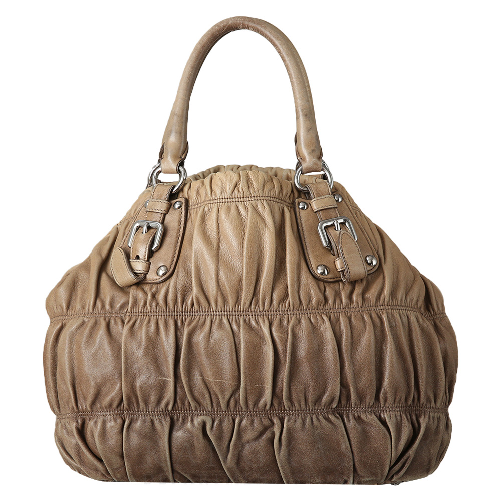 PRADA(USED)프라다 고프레 레더 숄더백