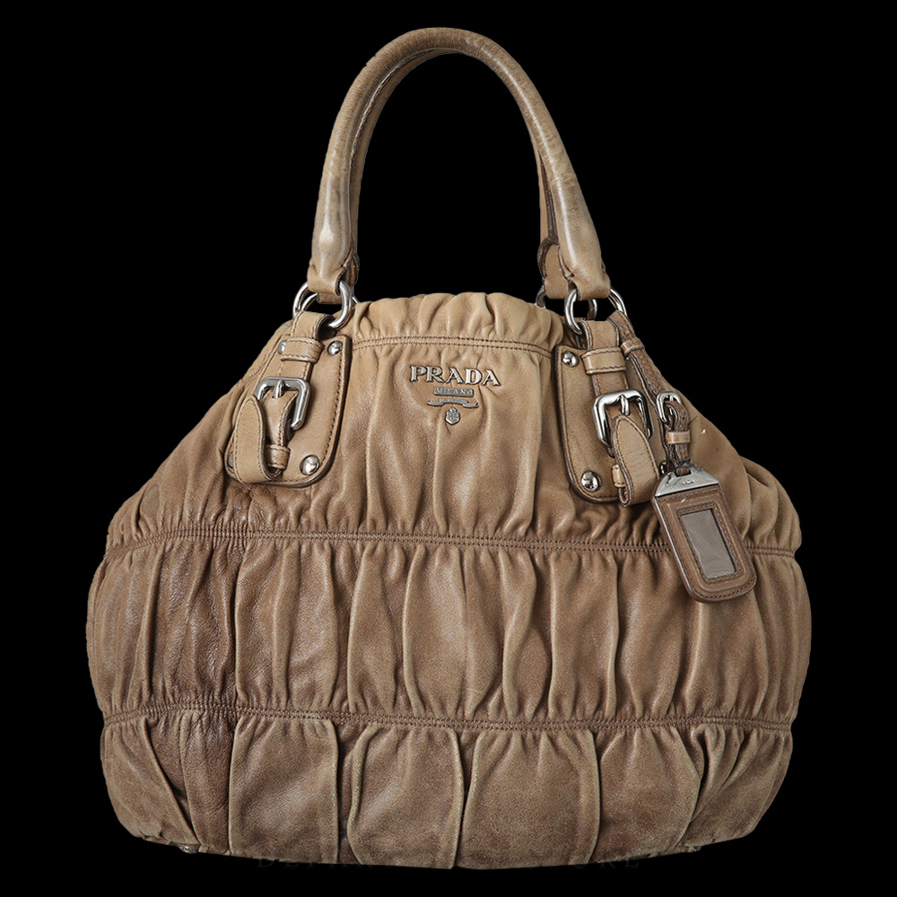 PRADA(USED)프라다 고프레 레더 숄더백