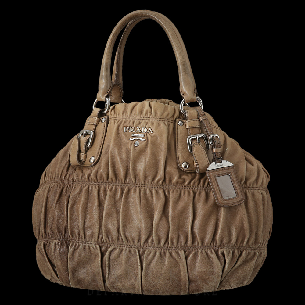 PRADA(USED)프라다 고프레 레더 숄더백