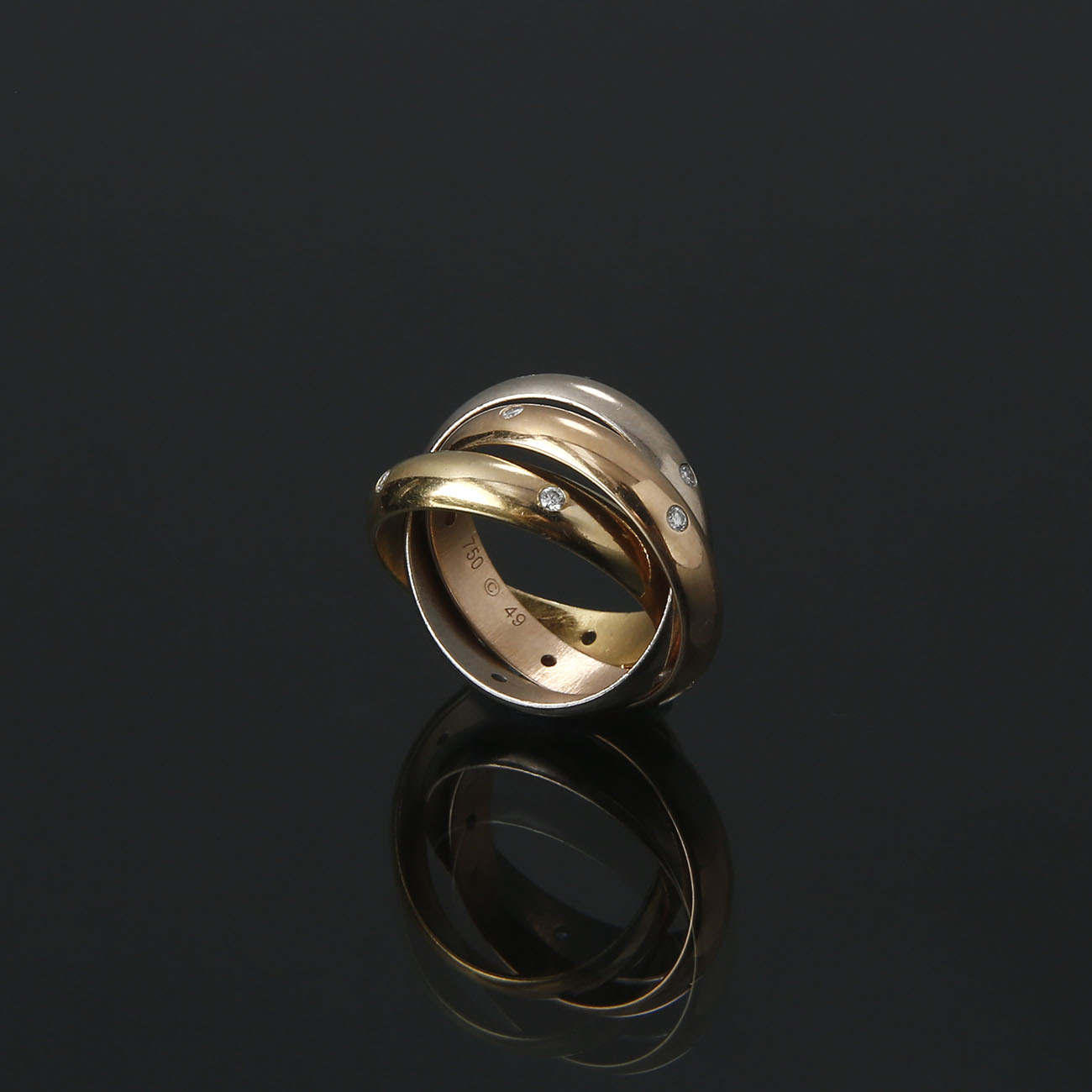 CARTIER(USED)까르띠에 15P 트리니티 링 #49
