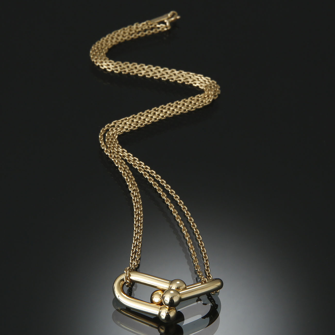 TIFFANY&CO(USED)티파니앤코 하드웨어 더블 링크 펜던트
