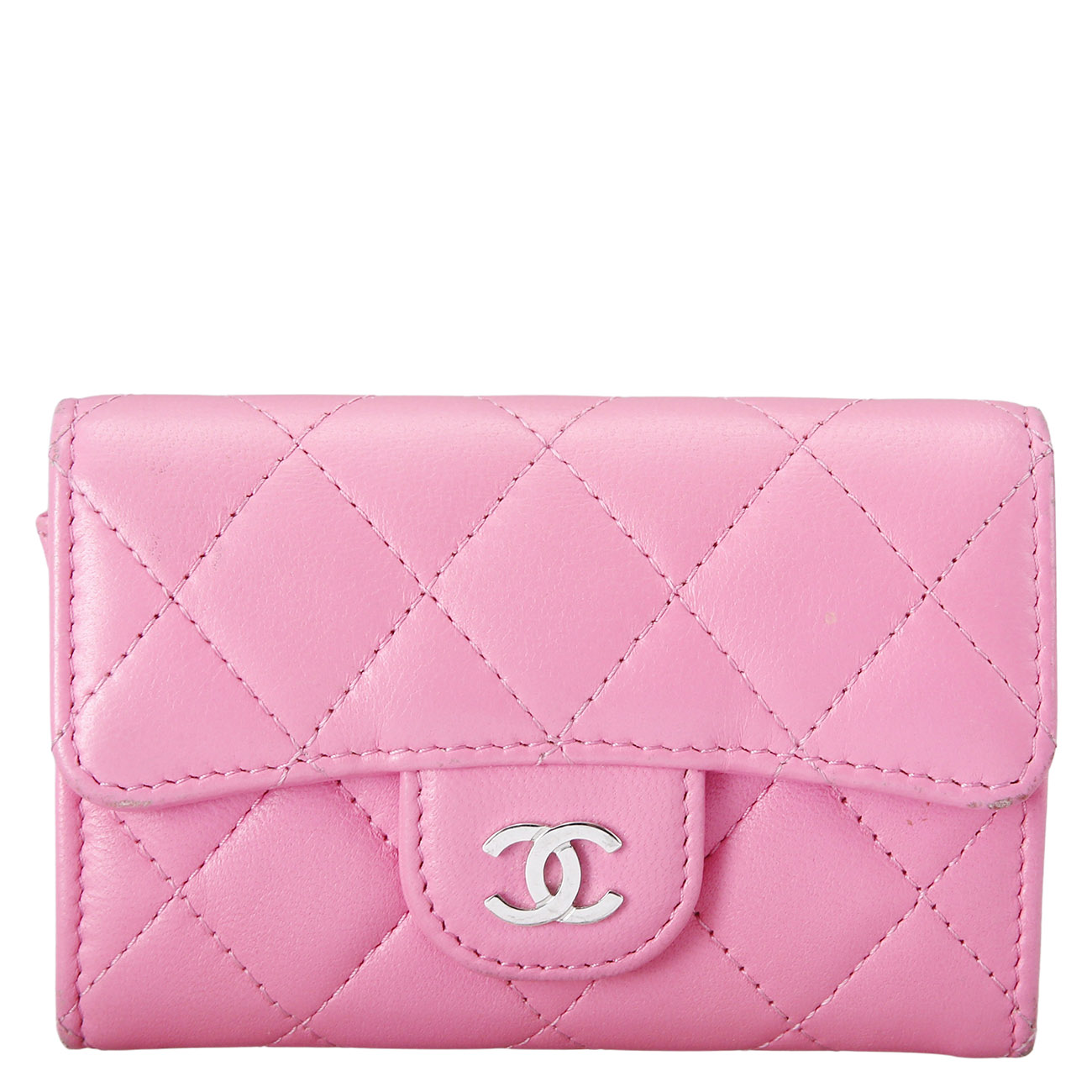 CHANEL(USED)샤넬 램스킨 클래식 카드 홀더