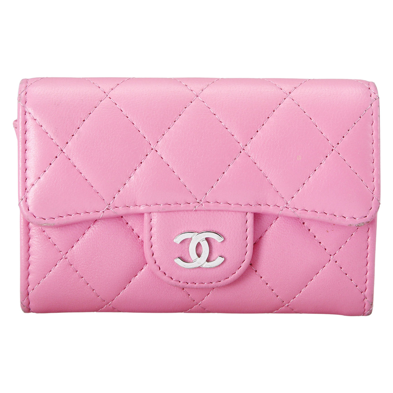 CHANEL(USED)샤넬 램스킨 클래식 카드 홀더