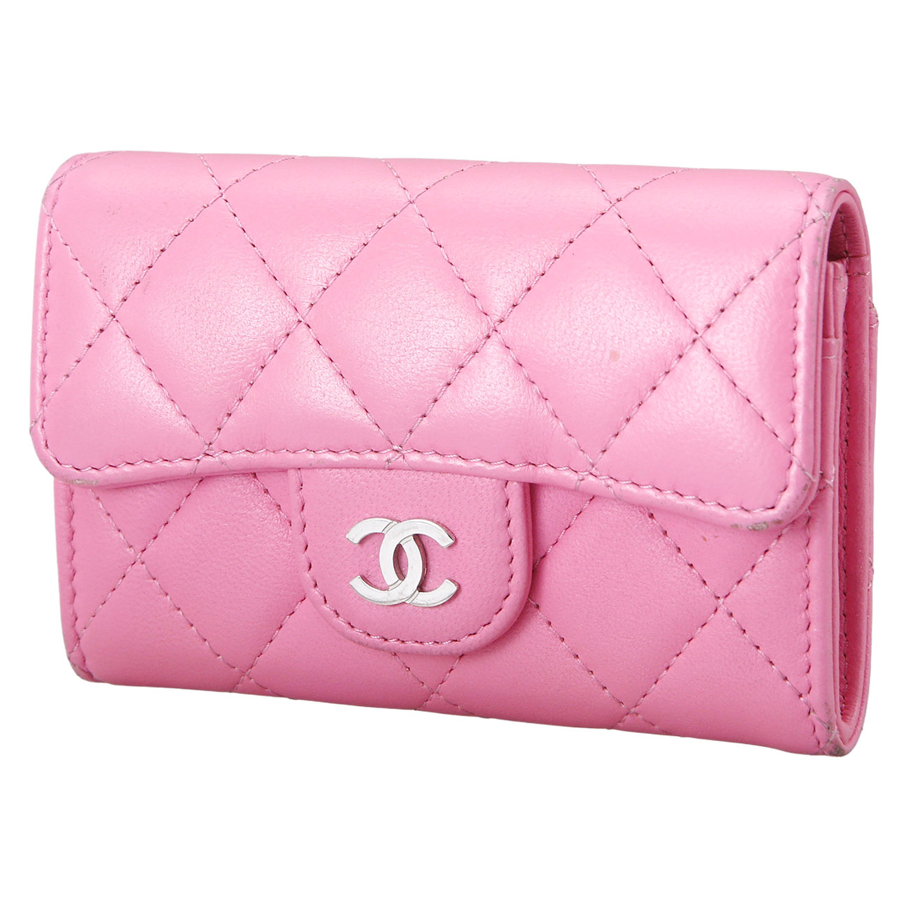 CHANEL(USED)샤넬 램스킨 클래식 카드 홀더