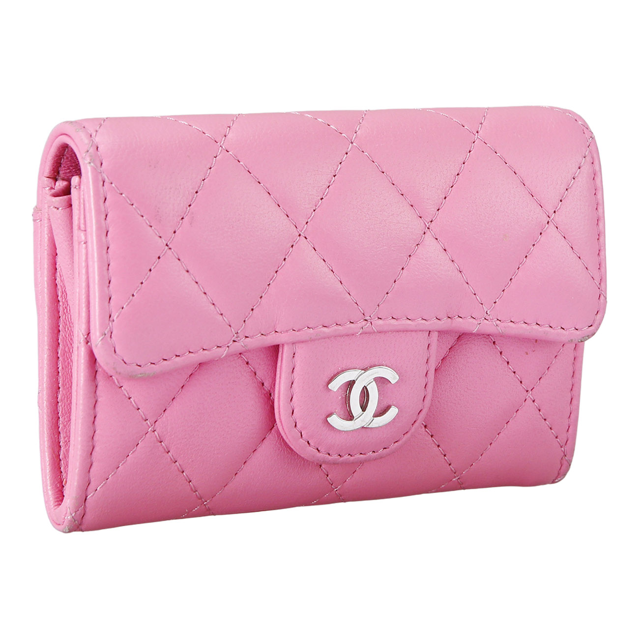 CHANEL(USED)샤넬 램스킨 클래식 카드 홀더