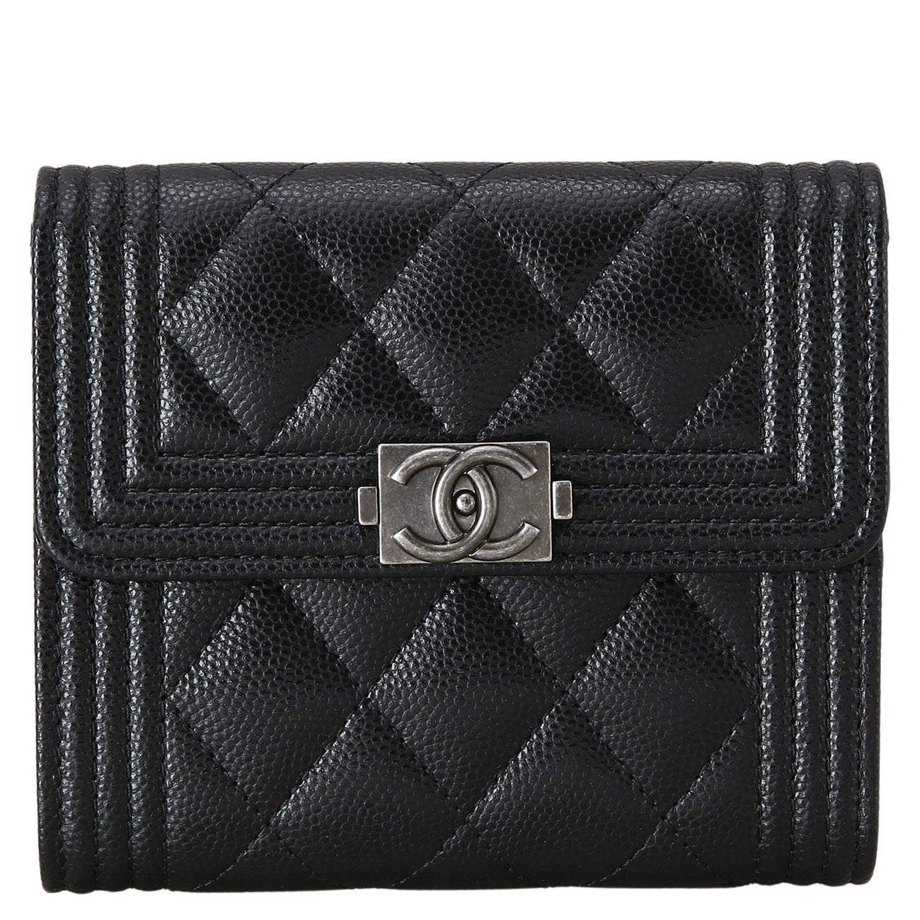 CHANEL(USED)샤넬 캐비어 보이샤넬 반지갑