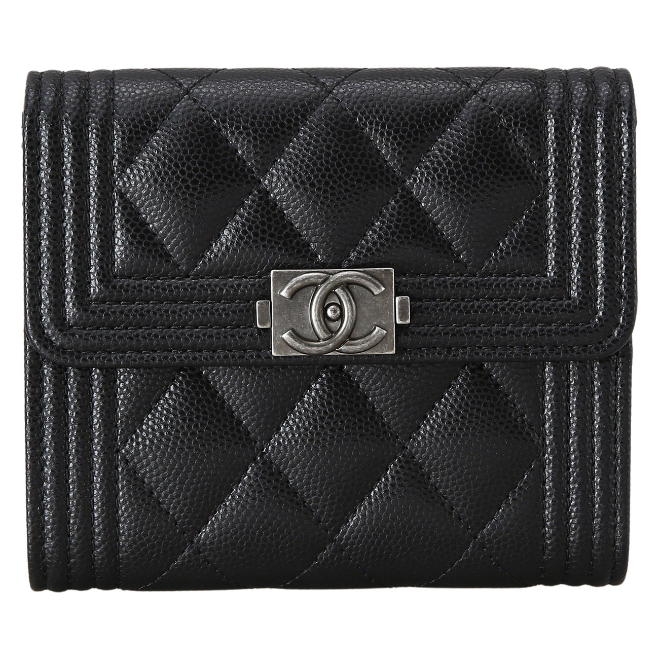 CHANEL(USED)샤넬 캐비어 보이샤넬 반지갑