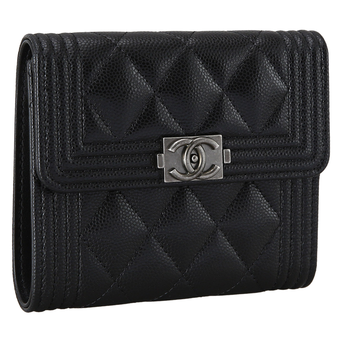 CHANEL(USED)샤넬 캐비어 보이샤넬 반지갑