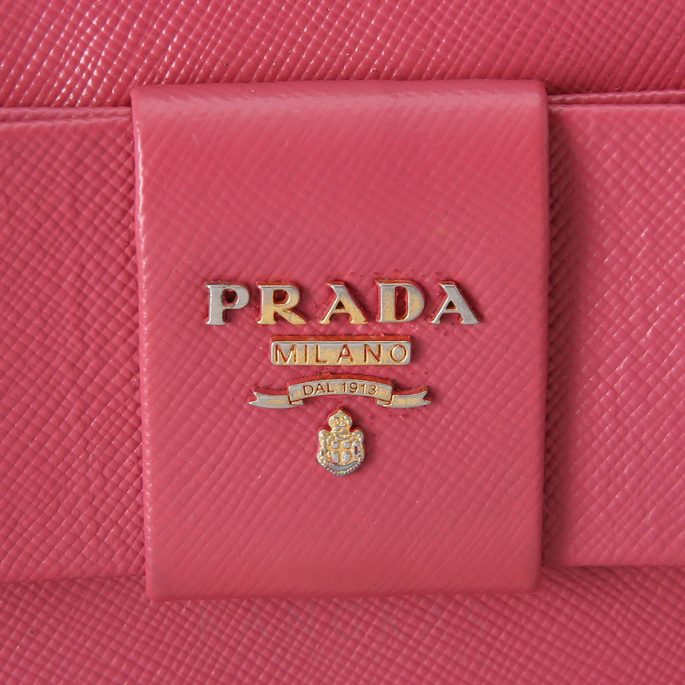 PRADA(USED)프라다 1M0506 사피아노 리본 장지갑