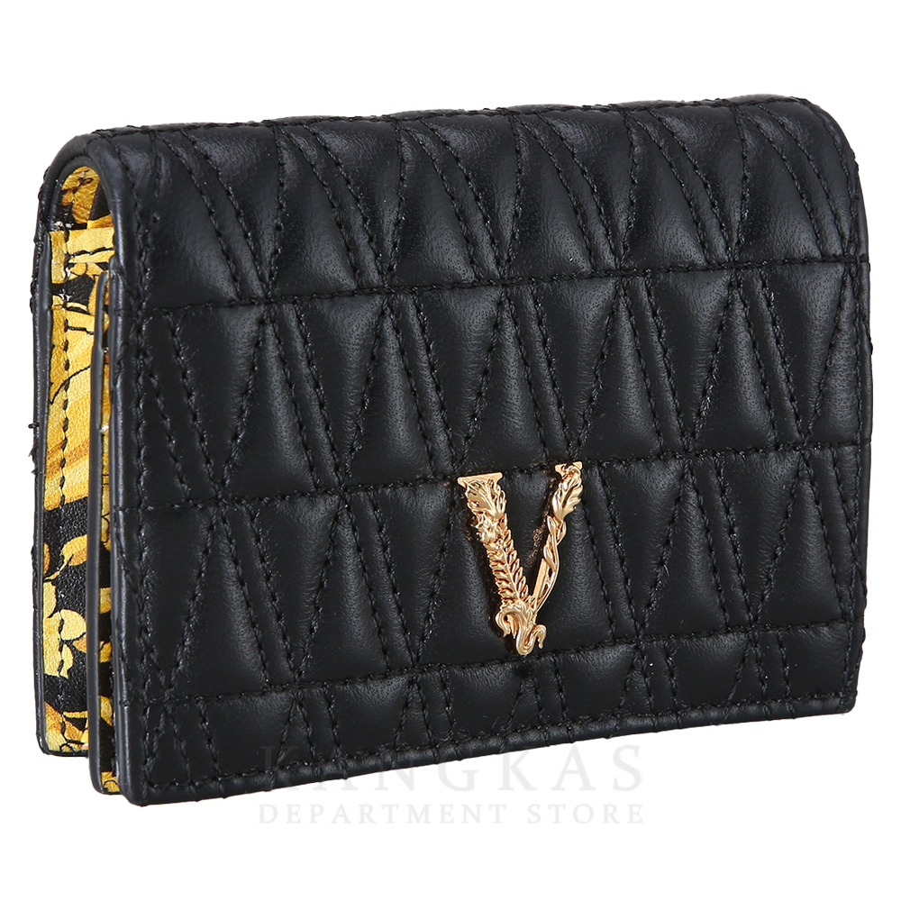 VERSACE(USED)베르사체 버터스 퀼티드 비폴드 월렛