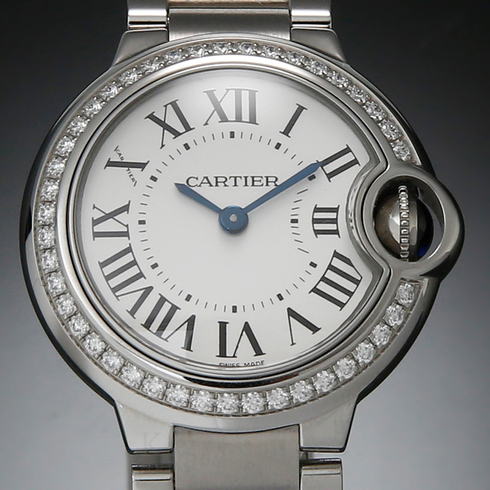 CARTIER(USED)까르띠에 발롱블루28 다이아 베젤 W4BB0015