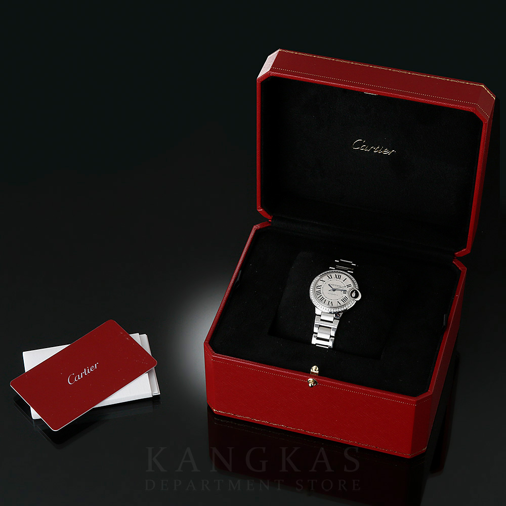 CARTIER(USED)까르띠에 다이아베젤 발롱블루 33 오토 W4BB0023