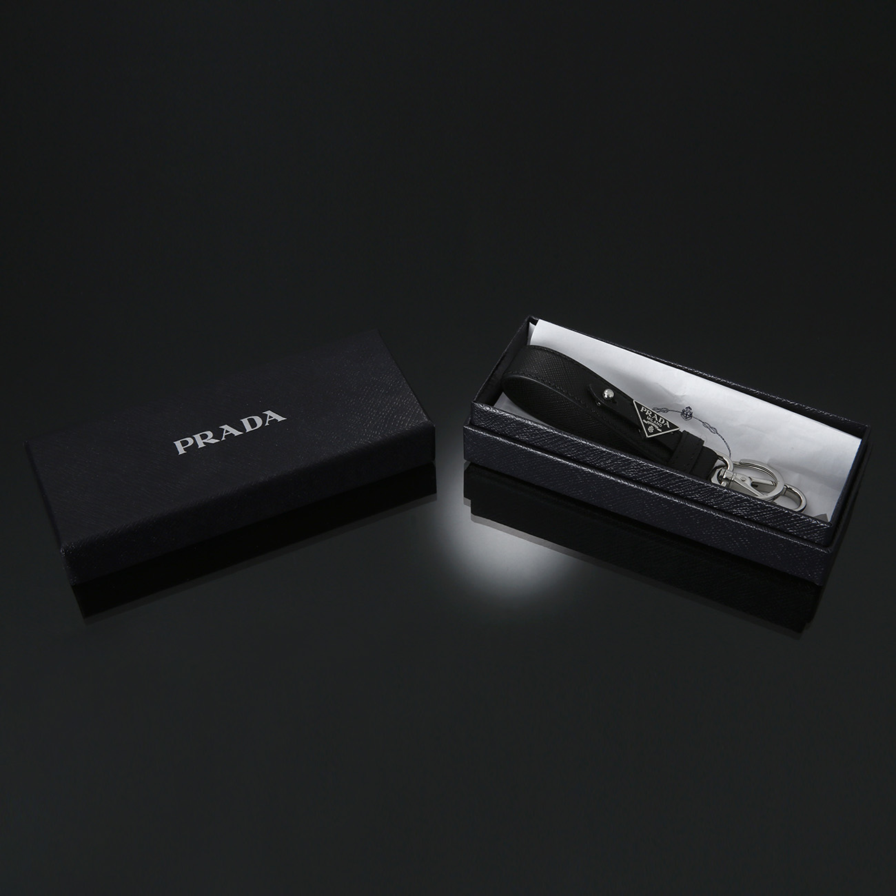 PRADA(USED)프라다 사피아노 가죽 키체인