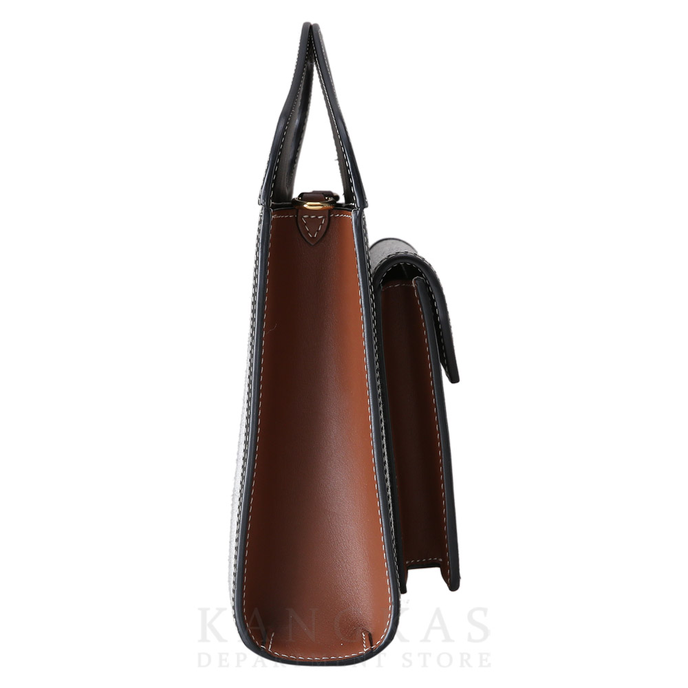 BURBERRY(USED)버버리 미니 트라이톤 코튼 캔버스 레더 포켓 백