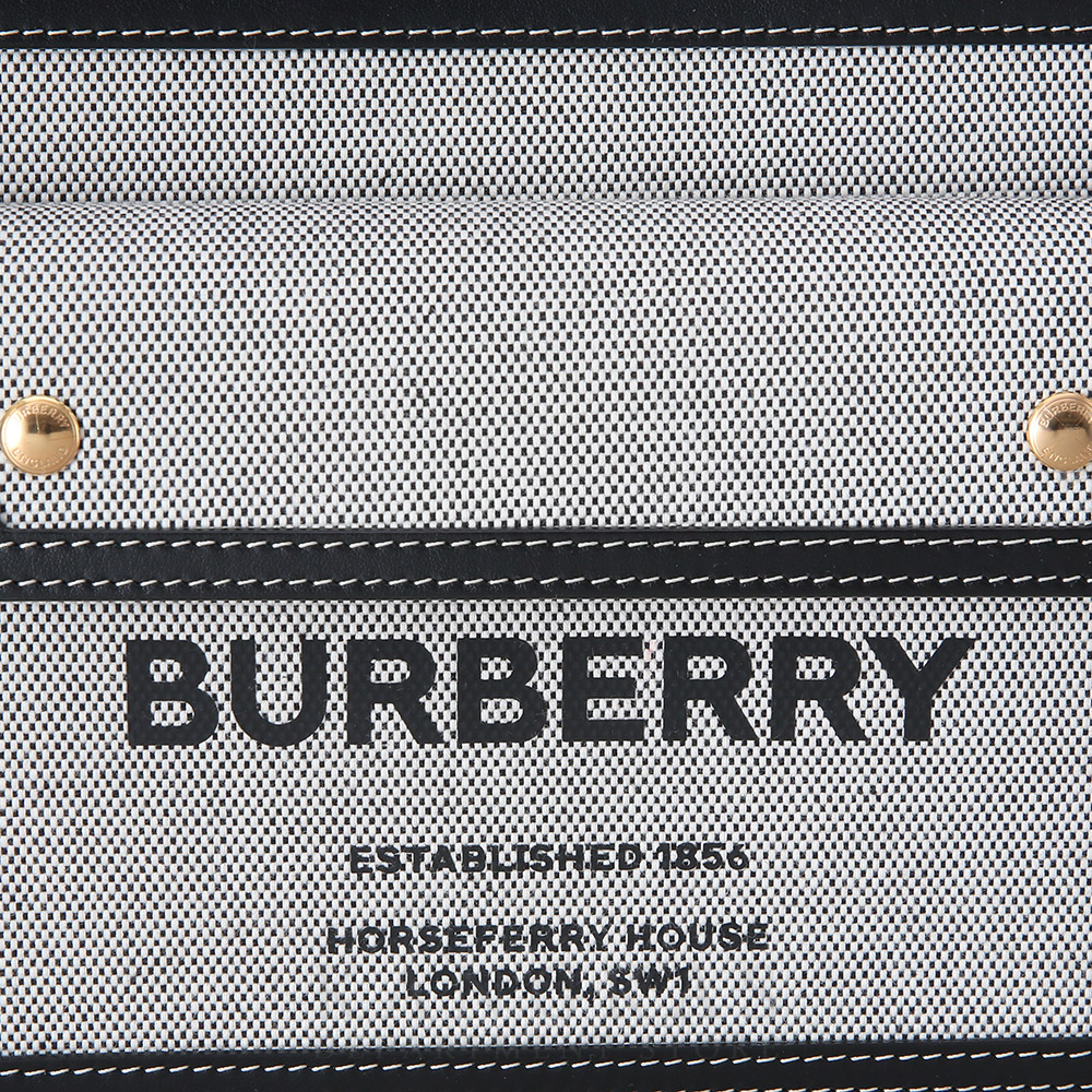 BURBERRY(USED)버버리 투톤 캔버스 프레야 토트백