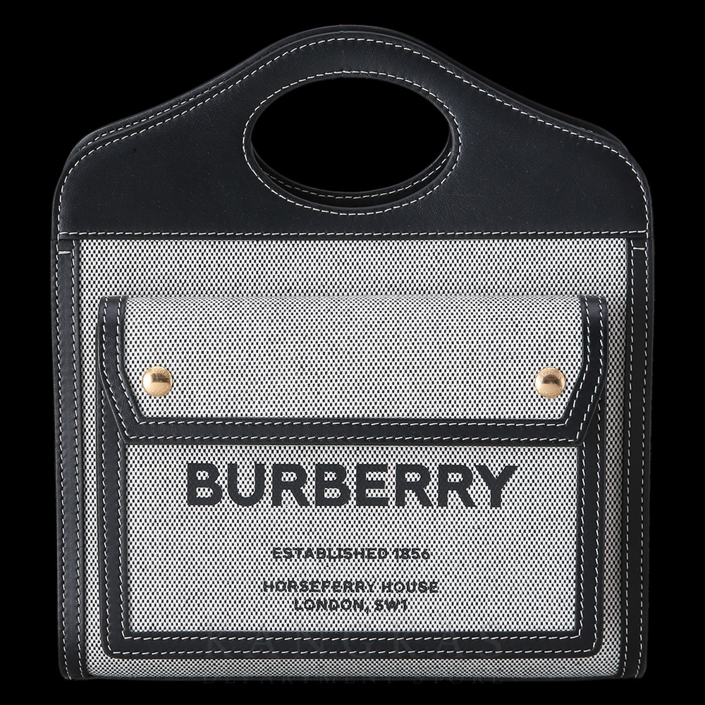 BURBERRY(USED)버버리 투톤 캔버스 프레야 토트백
