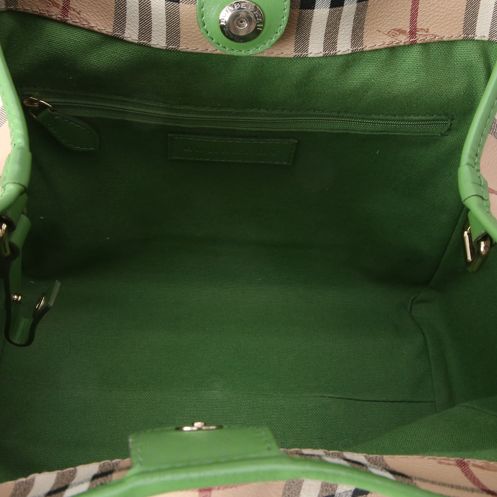 BURBERRY(USED)버버리 헤이마켓 체크 쇼퍼백