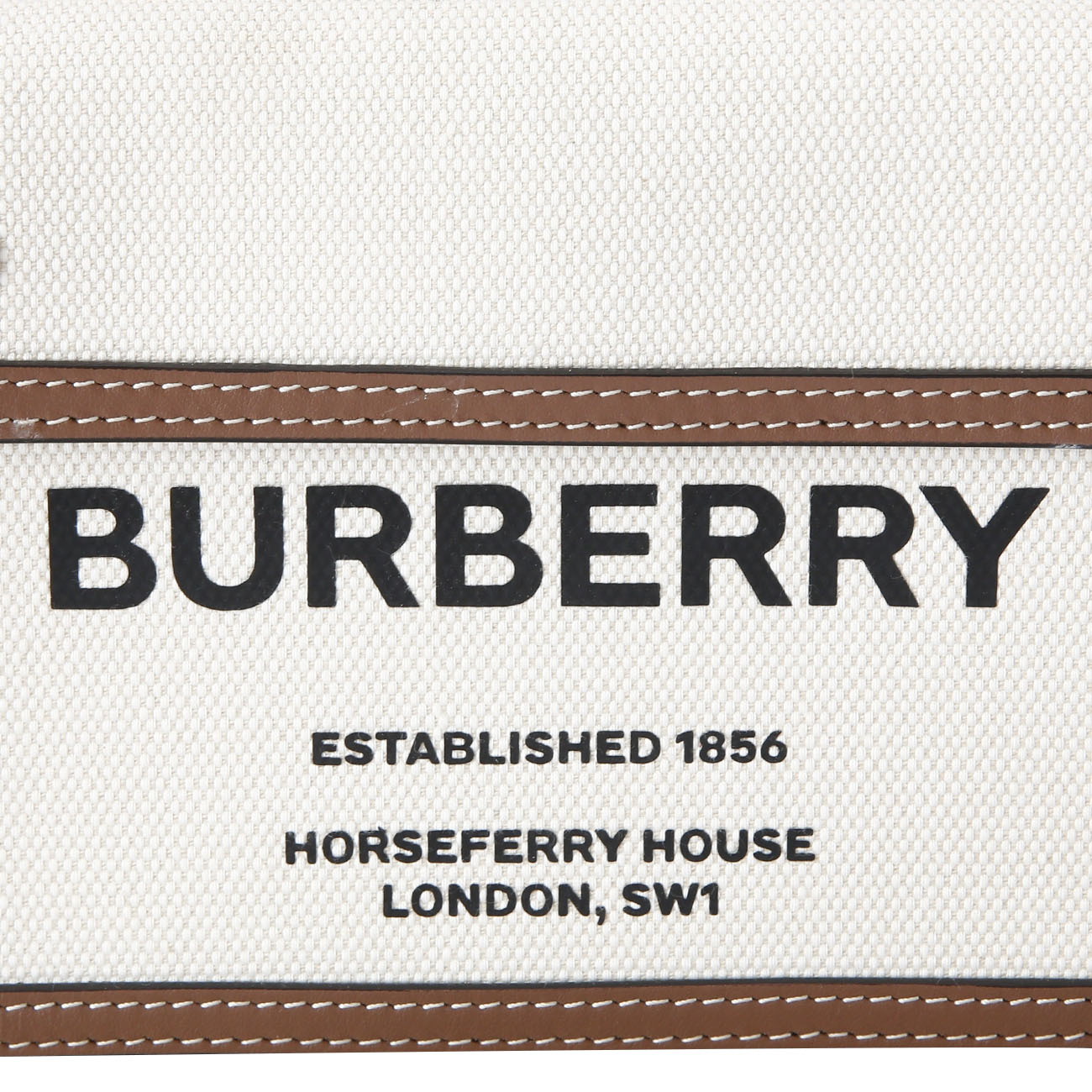 BURBERRY(USED)버버리 투톤 캔버스 프레야 토트백