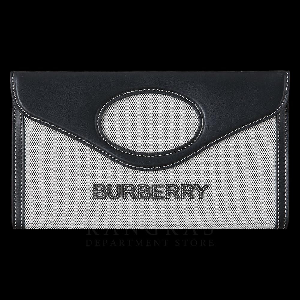 BURBERRY(USED)버버리 8039506 캔버스 레더 폴드오버 백