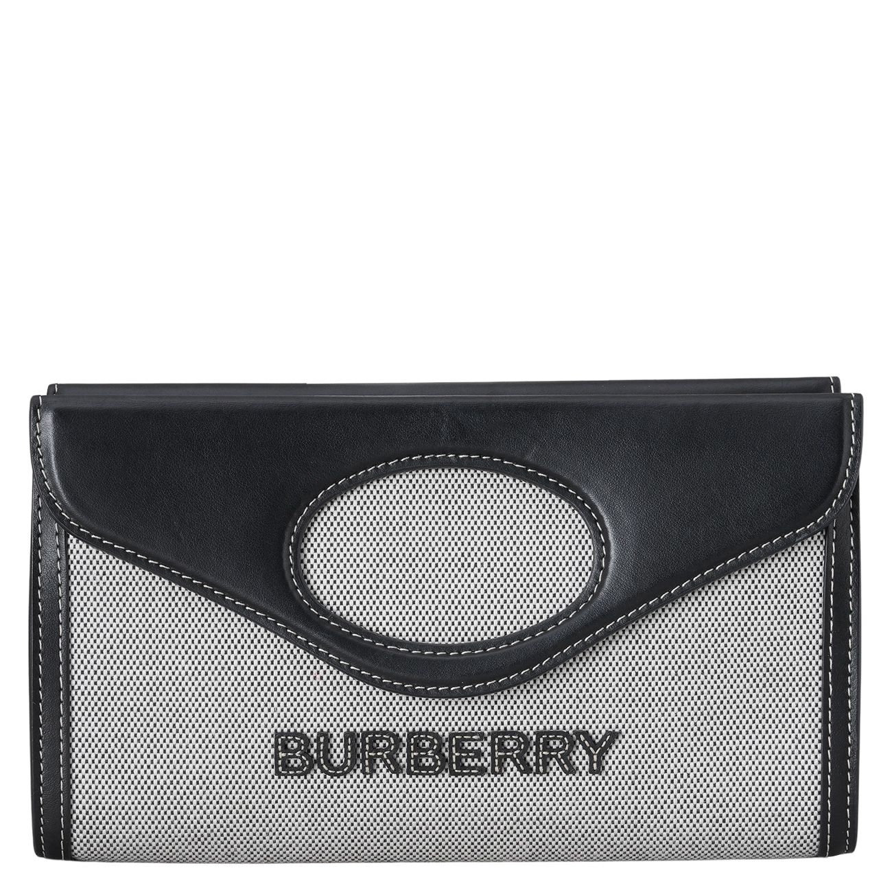 BURBERRY(USED)버버리 8039506 캔버스 레더 폴드오버백